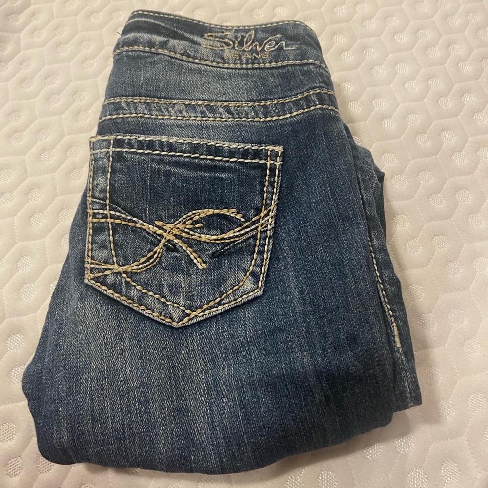 Silver capris size W25